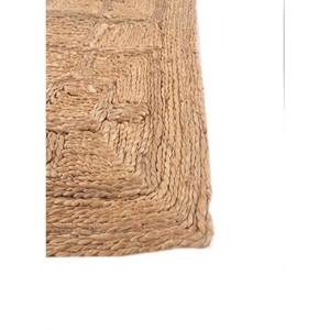 พรมปูพื้นทรงเรขาคณิตสีเบจน้ำตาล Nomadic Threads รุ่น PDJT-626 ทำจากปอกระเจาแบบทอแบน สำหรับตกแต่งบ้าน พรมลายทางรูปสี่เหลี่ยมผืนผ้าสำหรับห้องนั่งเล่นและทางเดิน - Product Image 4