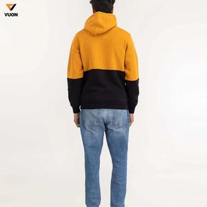Top vente hommes sweat à capuche graphique couleur bloc deux tons pull décontracté tendance à manches longues thermique Streetwear sweats à capuche - Product Image 3
