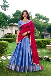 Georgette Lehenga avec broderie de paillettes Style pakistanais Lehenga Choli pour demoiselles d'honneur ou fonctions de mariage - Product Image 6