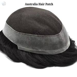 Hot Sale Men's Toupee Australian Style French Lace Poly Perimeter Indian <b>Body</b> <b>Wave</b> <b>Hair</b> Silk Base Closure <b>Hair</b> for Men - Product Image 5