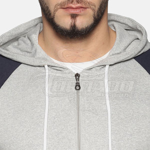 Sweat-shirts à capuche intégral zippés de haute qualité, unis, confortables, en coton/polyester, coupe oversize pour jeunes, idéaux pour l'hiver - Product Image 6