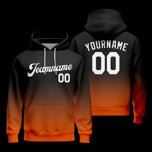 Sudadera con capucha de béisbol de poliéster y algodón con logotipo OEM, sudaderas con capucha de béisbol esenciales para mujer con degradado de número de nombre personalizado - Product Image 3