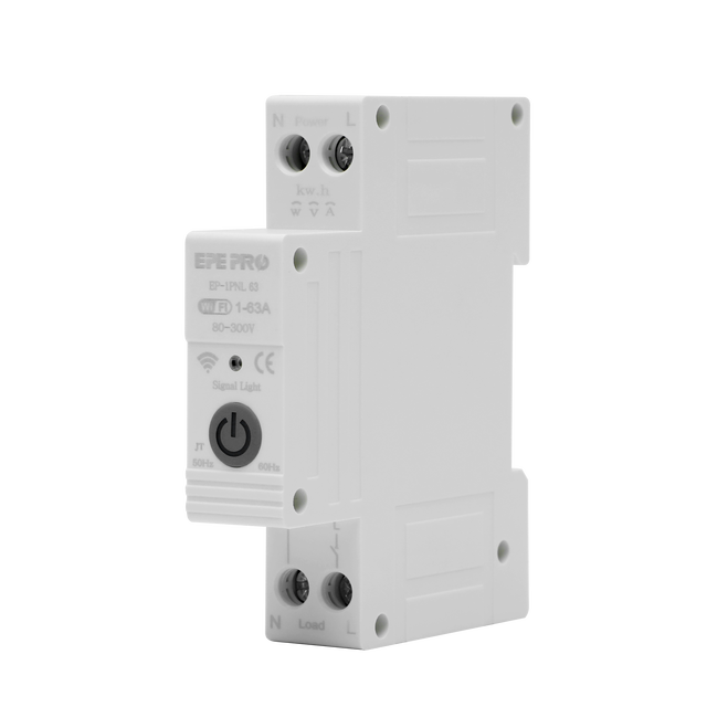 Portable 63A WiFi Smart Earth Leakage MCB Wireless Electricity Meter Protector Smart Breaker with Over Voltage protection