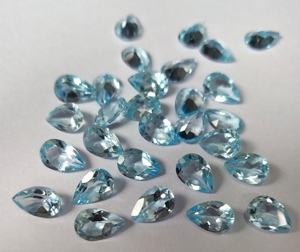 Topacio azul cielo natural corte mm Pera facetada 4x6mm-Pera Topacio azul cielo suelta - Product Image 6