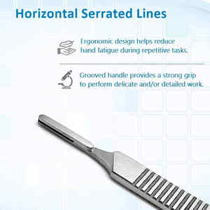 Poignée de scalpel chirurgical en titane dentaire en acier inoxydable Micro lames rondes Source d'alimentation manuelle Équipement médical - Product Image 6