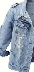 Meilleures tendances de veste en jean pour hommes Distressed Vintage Stylish and Durable Versatilité Maîtriser le look Vestes en jean pour hommes - Product Image 3