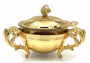 Tazón de dátiles de latón para restaurante, hogar, Hotel, frutas secas, caramelo, tazón de chocolate, vajilla, tazón de dátiles de latón con acabado dorado para Ramadán - Product Image 2