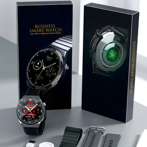 Montre connectée Kalobee H4 Pro Max, écran AMOLED 1,53 pouces, appels Bluetooth, fréquence cardiaque, NFC, charge sans fil, unisexe - Product Image 1