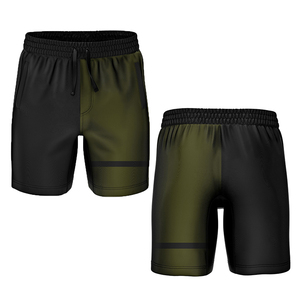 Pantalones Cortos Deportivos para Hombre con Bloques de Color, Cintura Elástica, Secado Rápido, Tejido de Poliéster, Ajuste Atlético, Tiro Medio con Bolsillos - Product Image 4