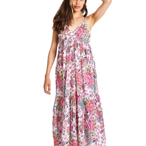 High Quality <b>Summer</b> Women's Casual <b>Dress</b> V-Neck Sleeveless Loose Midi Long Cotton Linen Fabric <b>Dress</b> with V-Neck for Women - Product Image 1