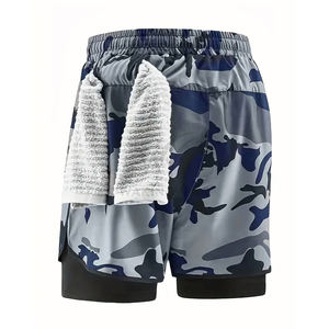 Meilleure vente Design unique avec un prix raisonnable Short de sport à séchage rapide avec cordon de serrage et poches réglables à double couche - Product Image 3