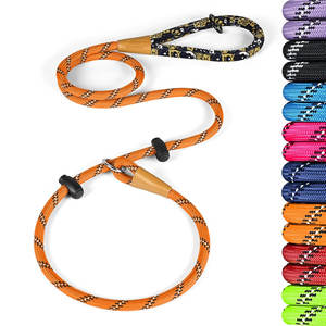 <b>Slip</b> <b>Lead</b> Dog Leash Reflective Orange Heavy Duty No Pull Rope Leash Large Medium Small Dogs 1/2 inch x 6 ft Strong - Product Image 1