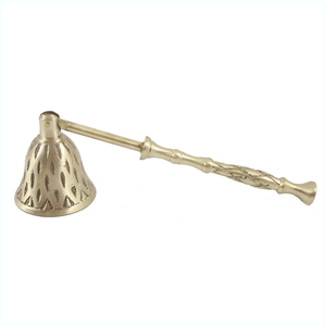 Abatidor de velas de latón puro, mecha de vela alta con acabado dorado, herramienta de cubierta de Extintor para amantes de las velas - Product Image 1