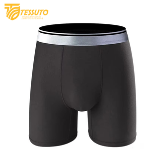 Sous-vêtements pour hommes sous-vêtements confortables à séchage rapide sans couture pour hommes sous-vêtements en coton spandex personnalisé rayé Logo imprimé Boxer court Oem - Product Image 3