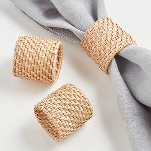 Wholesale <b>Cheap</b> Price Table Decor Rhinestone Bling Napkin <b>Ring</b> Rattan Napkin Buckle <b>Ring</b> for Place Setting Serviette - Product Image 1