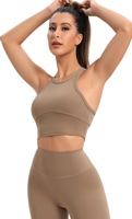 Premium Kwaliteit Vrouwen Gym Kleding Groothandel Aanpasbare Crop Sportbeha Backless Activewear Zachte Stof Fitness Kleding Fabriek
