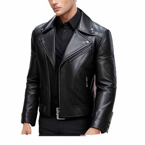 <b>Black</b> Leather Cowhide Material Winter Warm up Brown Color With <b>Black</b> Dissert Color Leather <b>Jacket</b> <b>Men</b> - Product Image 1
