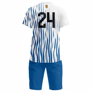 Ventes en gros de maillots de football en polyester 100% bon marché, kits de sublimation, uniformes de football personnalisés pour hommes, ensembles de vêtements de football avec logo - Product Image 6