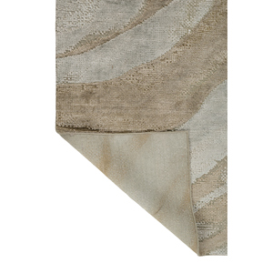 Tapis rectangulaire Aprezo AKWB-3648 vert en laine et soie de bambou noué à la main, style classique abstrait, grande surface, pour la maison et la chambre d'adolescent - Product Image 5