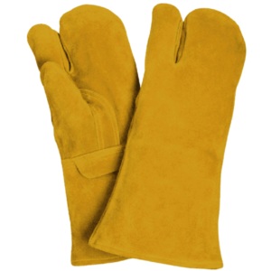 ถุงมือเชื่อม ถุงมือหนัง ปลอดภัยและป้องกันการเจาะ ทนไฟและทนอุณหภูมิสูง ถุงมือเตาอบ - Product Image 1