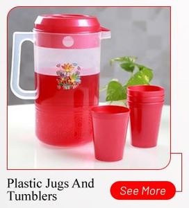 เหยือกน้ำพลาสติกสำหรับไมโครเวฟ ปลอดสาร BPA เกรดอาหาร - ความจุ 3000 มล. พร้อมแก้วน้ำ 3 ใบ ขนาด 300 มล. - Product Image 2