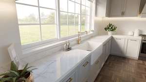 Encimera de Cuarzo Impreso Ámbar para Cocina y Baño, 2cm 3cm, Piedra Pulida para Proyectos de Construcción Interior Comercial - Product Image 2