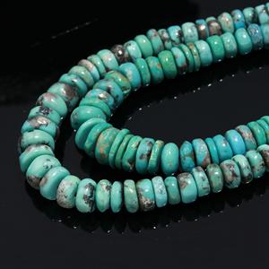 Vente chaude Naturel Arizona Bleu Turquoise Heishi Perles Brin Grande Taille Turquoise Mala Perles Brin pour Bijoux Boho Faits À La Main - Product Image 2