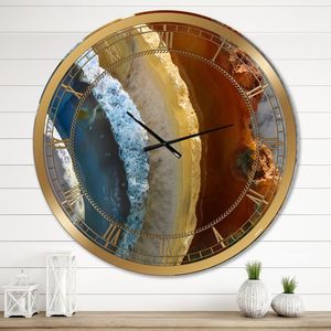 RANGE Epoxy Resin Wall <b>Clocks</b> for Exquisite Spaces Unique Home Decor Gift Wall Epoxy Ocean <b>Clock</b> by <b>Antique</b> Creation - Product Image 5