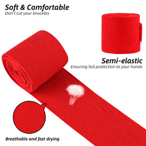 Nuevas llegadas suaves cómodas envolturas de mano de boxeo logotipo personalizado bordado vendajes de boxeo vendas elásticas Unisex para ropa de boxeo - Product Image 2
