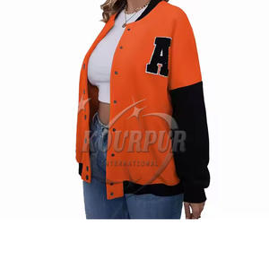 Chaqueta universitaria de último diseño para mujer, ropa informal, chaquetas universitarias para mujer con estampado de logotipo personalizado en algodón 100% - Product Image 2