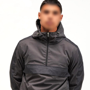 Veste coupe-vent à capuche pour homme, style urbain, meilleur prix, avec logo personnalisé sur le devant, respirante, fermeture éclair, pour l'hiver et les activités de plein air - Product Image 4