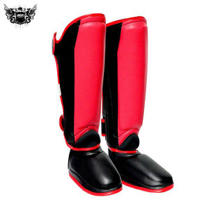 Protection de tibia en cuir OEM professionnelle 2023 pour adulte, personnalisable, pour entraînement de kick-boxing, football et soccer - Product Image 3