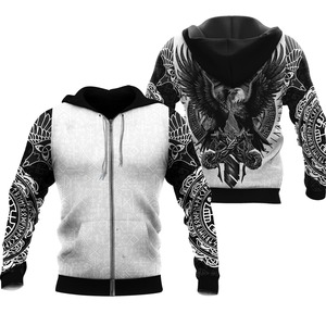Sudadera con capucha sublimada de poliéster de lana Premium, transpirable, acogedora y personalizada, impresa para marcas y equipos de ropa de calle - Product Image 3