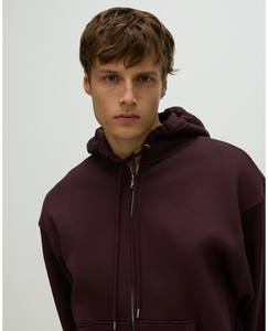 Custom Logo Heavyweight Zip Up Hoodie <b>Thick</b> <b>Fleece</b> Pullover Sweatshirt with Zippers High Quality Streetwear Hoodie for Men - Product Image 5