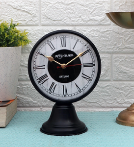 Ak Brass Aesthetic Table Decor Radiating with Modern Metal <b>Clock</b> Glow-infused Contemporary Metal <b>Desk</b> <b>Clock</b> for Home Decor - Product Image 1