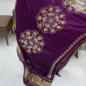 Gajji seda trabajo a mano dupatta 2,50 corte dupatta puro gujji dupatta - Product Image 1