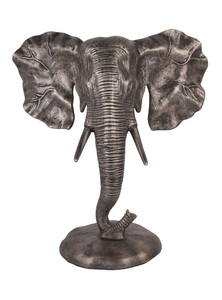 AK Brass Elephant Mouth Metal Tabletop Sculptures In Antique Finished Attractive Sculpture For Table <b>Decor</b> <b>Accents</b> - Product Image 2