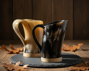 Mug en corne naturelle rustique fait à la main de haute qualité, mug à bière viking, style médiéval, tasse à boire pour bière, miel, café aux prix les plus bas - Product Image 5