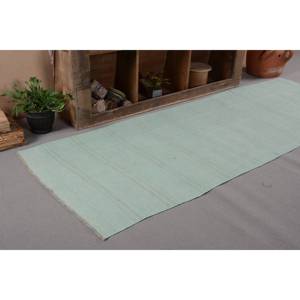 Tapis Turc Vintage Moderne Grand 3.5 X 9.4ft Vert Patchwork Design Laine Matériau Latex Support Rectangle pour Couloir Chambre Décor - Product Image 5