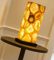 Lampe LED en résine faite à la main en forme de fleur, veilleuse, statue de plongée, thème sous-marin, cadeau fête des Mères, sac de pierres d'agate