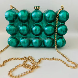 Falak World Export's luxe fait main femmes pochette résine sac étanche fermeture à glissière chaîne attrayant Unique fête cadeau pour elle - Product Image 3