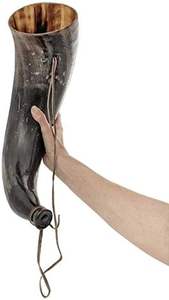 Authentique corne à souffler de style viking, décoration nautique pour la maison, fabriquée en corne d'animal naturelle pour les reconstitutions historiques, utilisation cérémonielle - Product Image 2