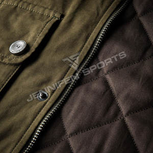 Chaqueta de Caza de Invierno para Exteriores, Tejido Exterior 100% Algodón Canvas, Cierre de Cremallera, Bolsillos Delanteros, Forro Acolchado Grueso - Product Image 6
