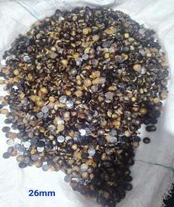 Botones de Cuerno de Búfalo de Agua Indio, Ecológicos, Redondos, Hechos a Mano, Artesanía Natural, Todos los Tamaños, Negros, Listos para Exportar - Product Image 1