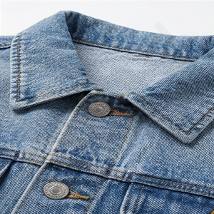 Veste en jean vintage bleue pour homme, coupe décontractée, fermeture boutonnée, couleurs disponibles, vêtement d'extérieur tendance - Product Image 4