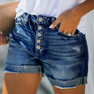 Streetwear d'été personnalisé, demi pantalon court vintage, short de travail ample, short en jean pour femme à la mode - Product Image 4