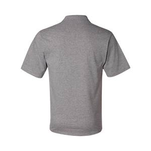Polo à manches courtes en coton 100% coupe classique pour homme Chemise de golf décontractée en tricot foncé à imprimé solide et tendance - Product Image 5