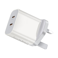 Chargeur USB C 40W 2 ports USB-C, alimentation PD 3.0, chargeur double 20W rapide pour iPhone 16 Pro Max, 15, 14, 13, 12