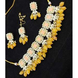 Elegante Kundan Gargantilla Collar Set Producto de joyería fina - Product Image 4