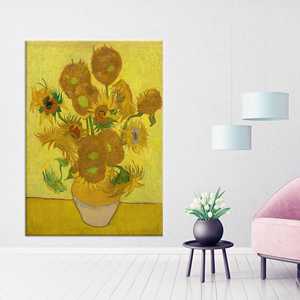Art mural Tournesols : reproduction sur toile imprimée du chef-d'œuvre de Van Gogh, toile encollée - Product Image 1
